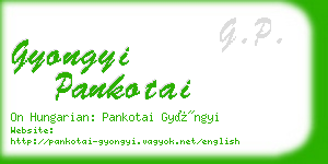 gyongyi pankotai business card